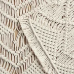 Macrame 90"x14" Machine Washable Natural 100% Cotton Table Runner - Image 2