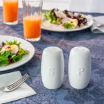 Porcelain Embossed Salt & Pepper Shaker Set - Image 2