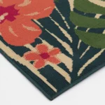 7'x10' Pink Palm Outdoor Rug - Image 3