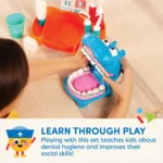 Hippodontist Dentist Plastic Play Set with 14 Accessories, Toddler and Preschool Toys - Image 2