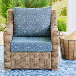 24"x 24" Premium Blue & Green Medallion Outdoor 2 Piece Deep Seat Cushion - Image 3