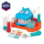 Hippodontist Dentist Plastic Play Set with 14 Accessories, Toddler and Preschool Toys