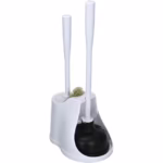 Toilet Plunger & Brush with Caddy 3 Piece Set- White